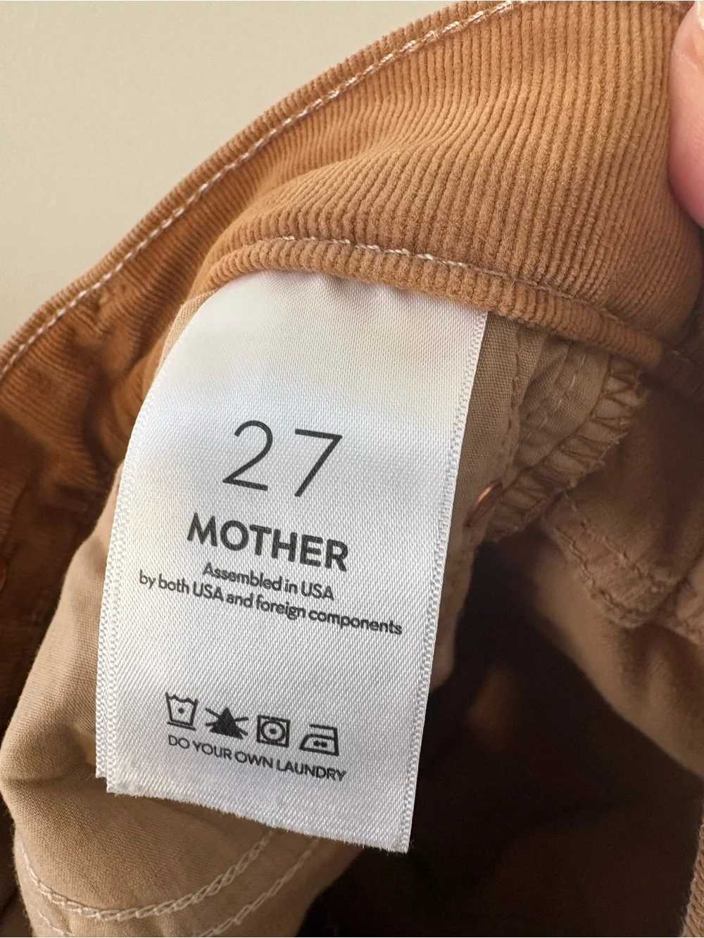 Mother The Weekender Corduroy Pants In Tobacco Size 27